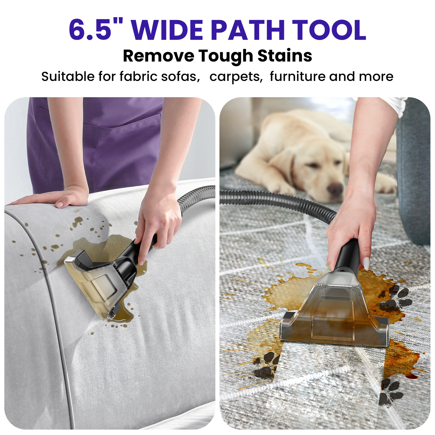 INSE Portable Carpet & Upholstery Cleaner, Spot & Stain Cleaner - Includes 8.5oz Deep Clean Pro Formula, C7