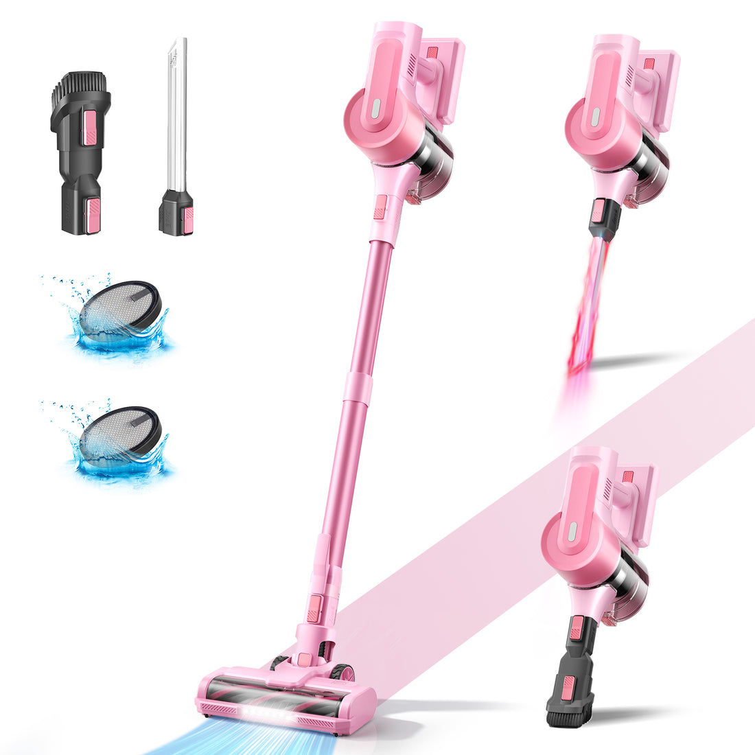 S11 Pro Cordless Vacuum Cleaner, with 30Kpa 350W Suction, Max 50 Min Runtime for Hard Floor Pet Hair