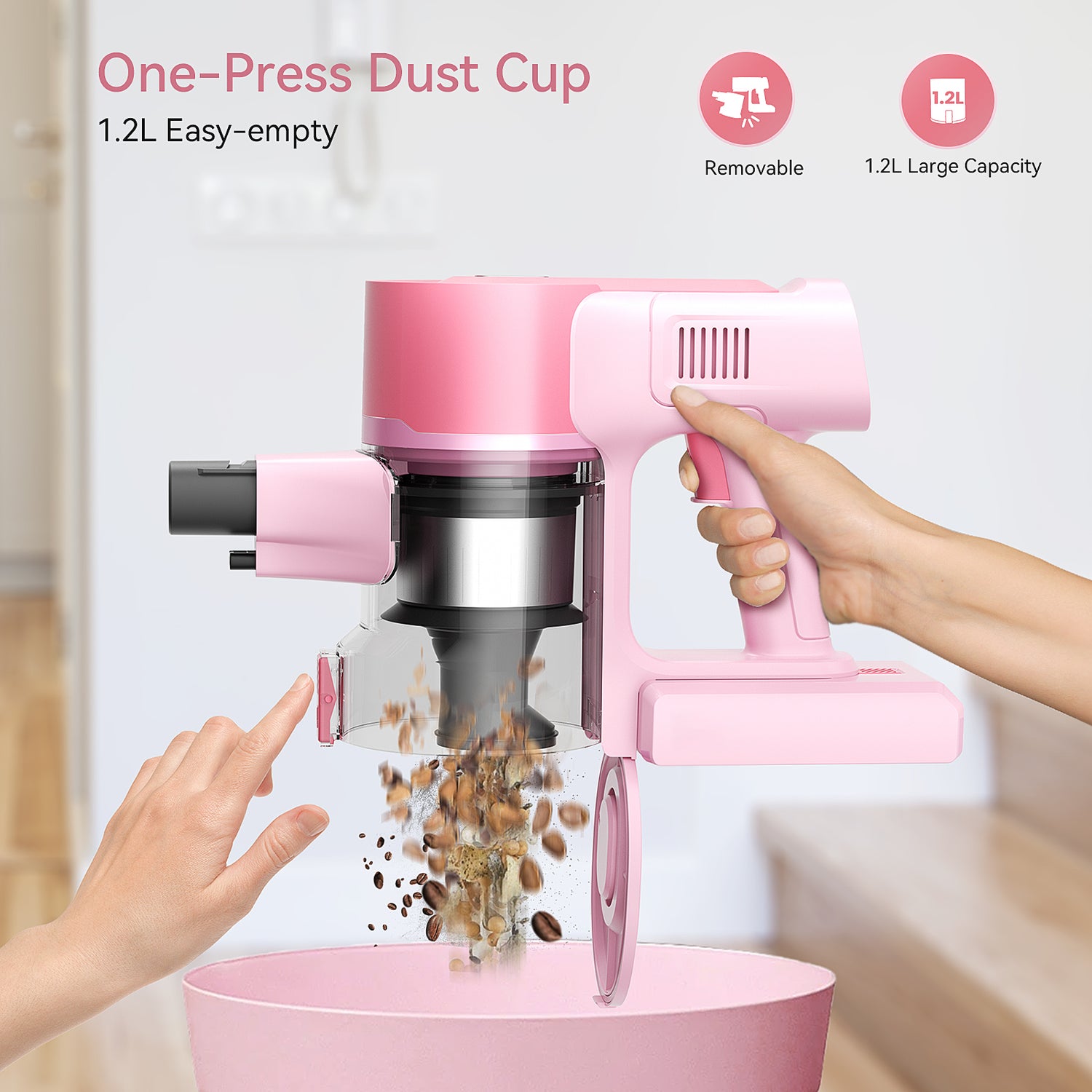 S11 PRO Cordless Vacuum Cleaner, with 30Kpa 350W Suction, Max 50 Min Runtime for Hard Floor Pet Hair