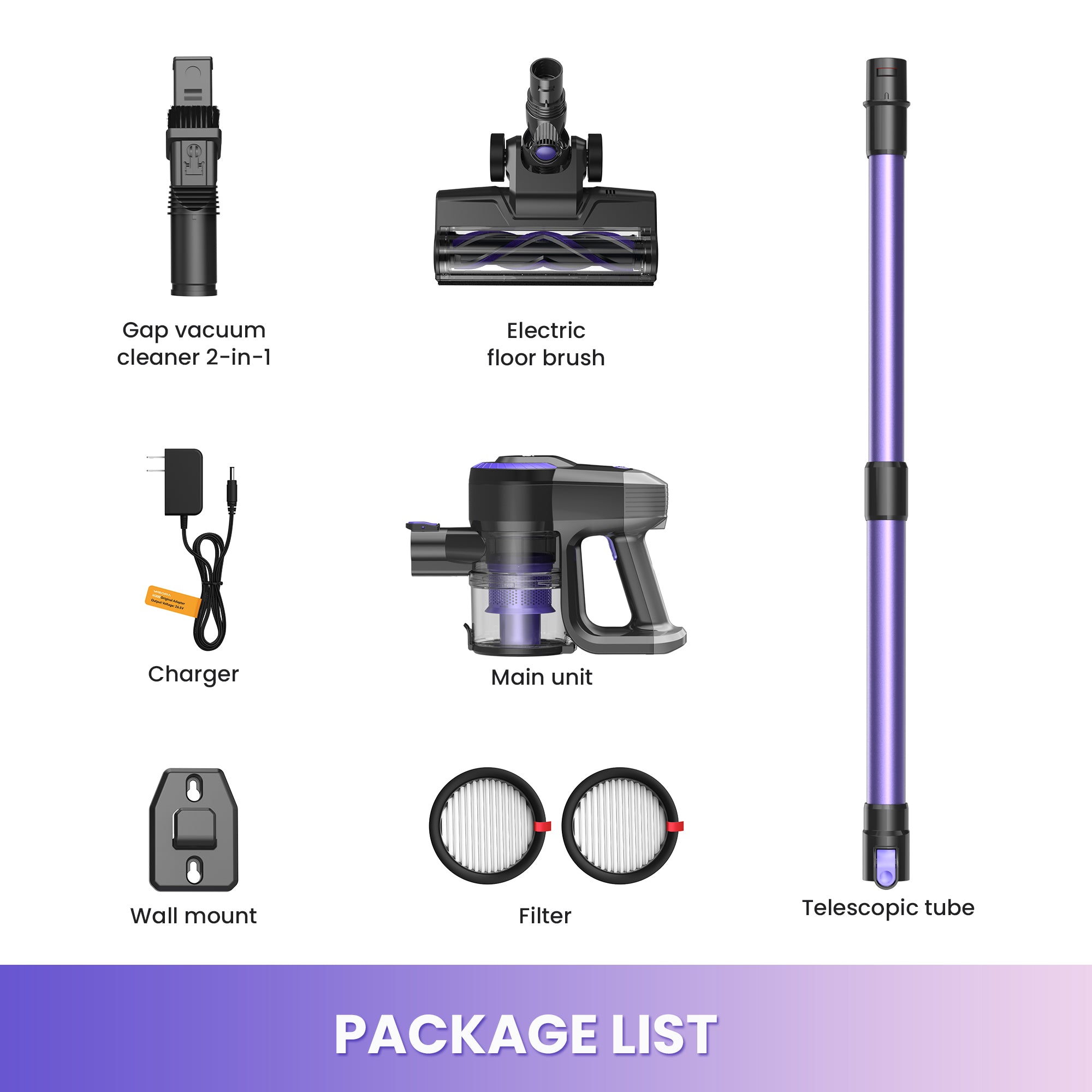 INSE Lightweight Cordless Stick Vacuum Cleaner for Carpet Hardwood Floor Pet Hair, N3P & N3E