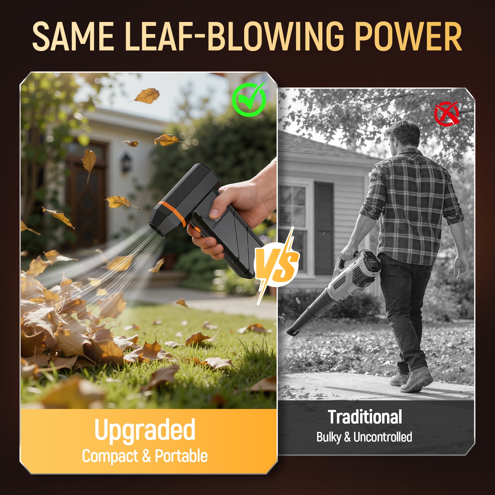 Compressed Air Duster Cordless Leaf Blower, 180000RPM Brushless Motor Violent TurboFan, Electric Air Turbo Duster Blower, 4 Gears Adjustable with LED Light Electric Air Blower for PC, Keyboard, Electronics and Outdoor, Workbench