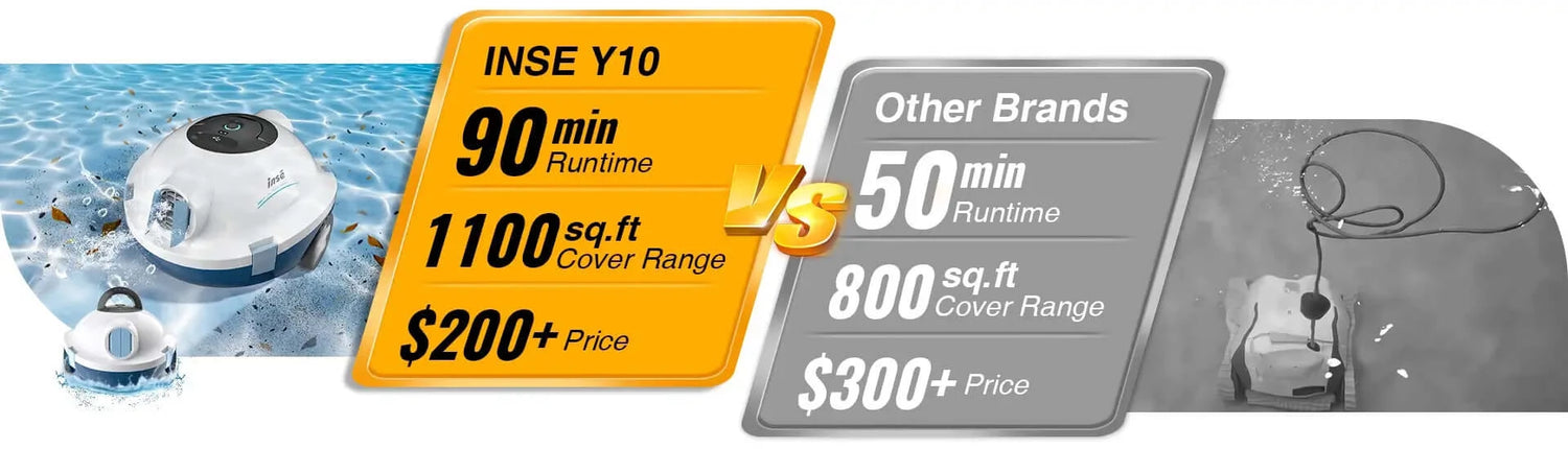 comparison between inse y10 cordless pool vacuum and other brands product-inselife.com