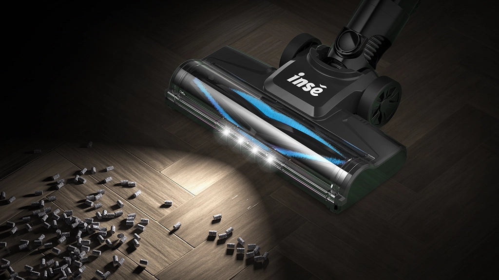 inse n5t cordless vacuum with lights on the head brush