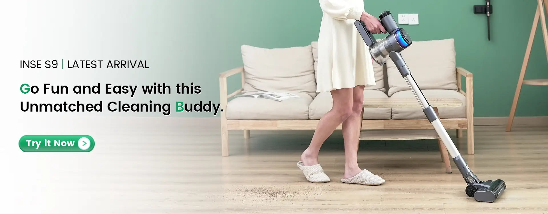 inse s9 cordless vacuum powerful vacuum with special design-banner for desktop-inselife.com