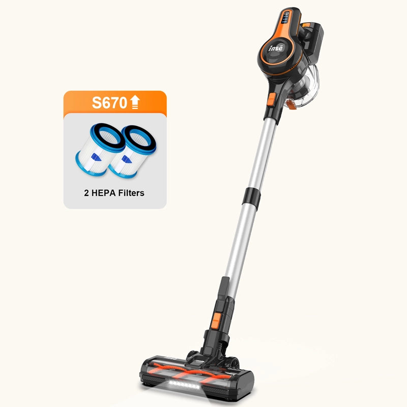 INSE S670 Cordless Vacuum Cleaner with two filters