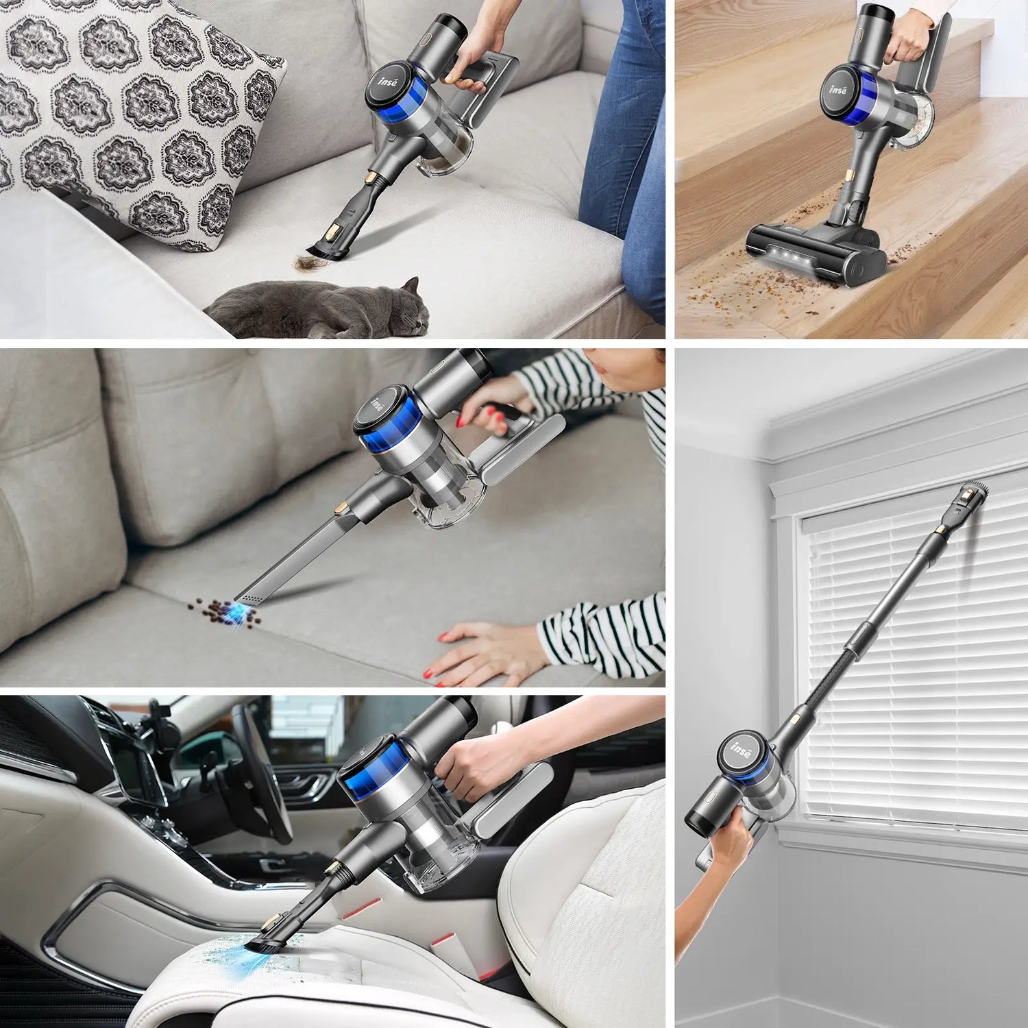 INSE S9 cordless vacuum suitable for various scenarios -inselife.com