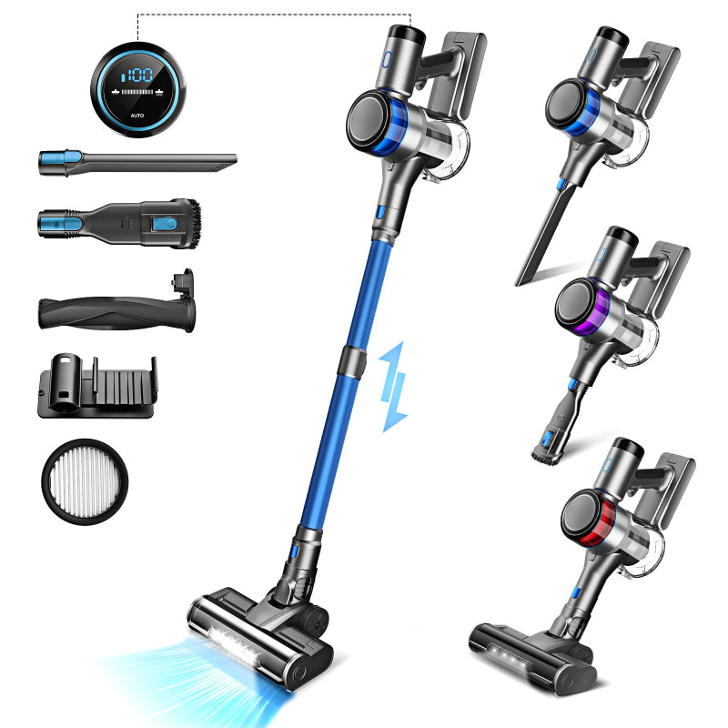 INSE S9X Cordless Stick Vacuum 30Kpa For Carpets With Smart Induction and LED Screen