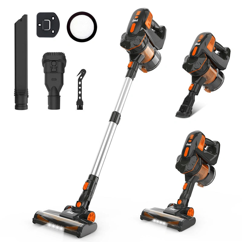 INSE V770 cordless stick vacuum under $100 orange