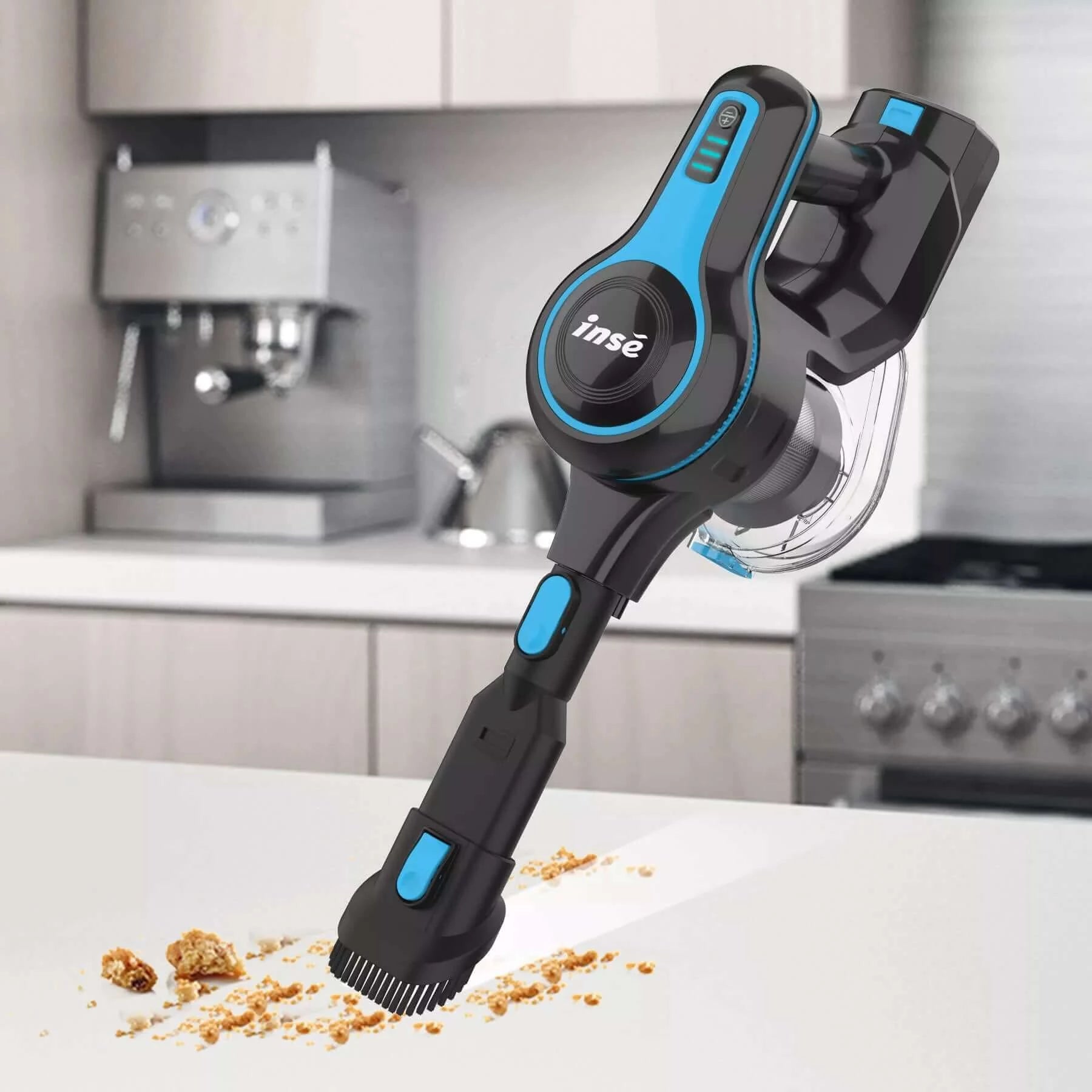 INSE N5S Cordless Vacuum clean the desk with two in one cleaning brush-inselife.com