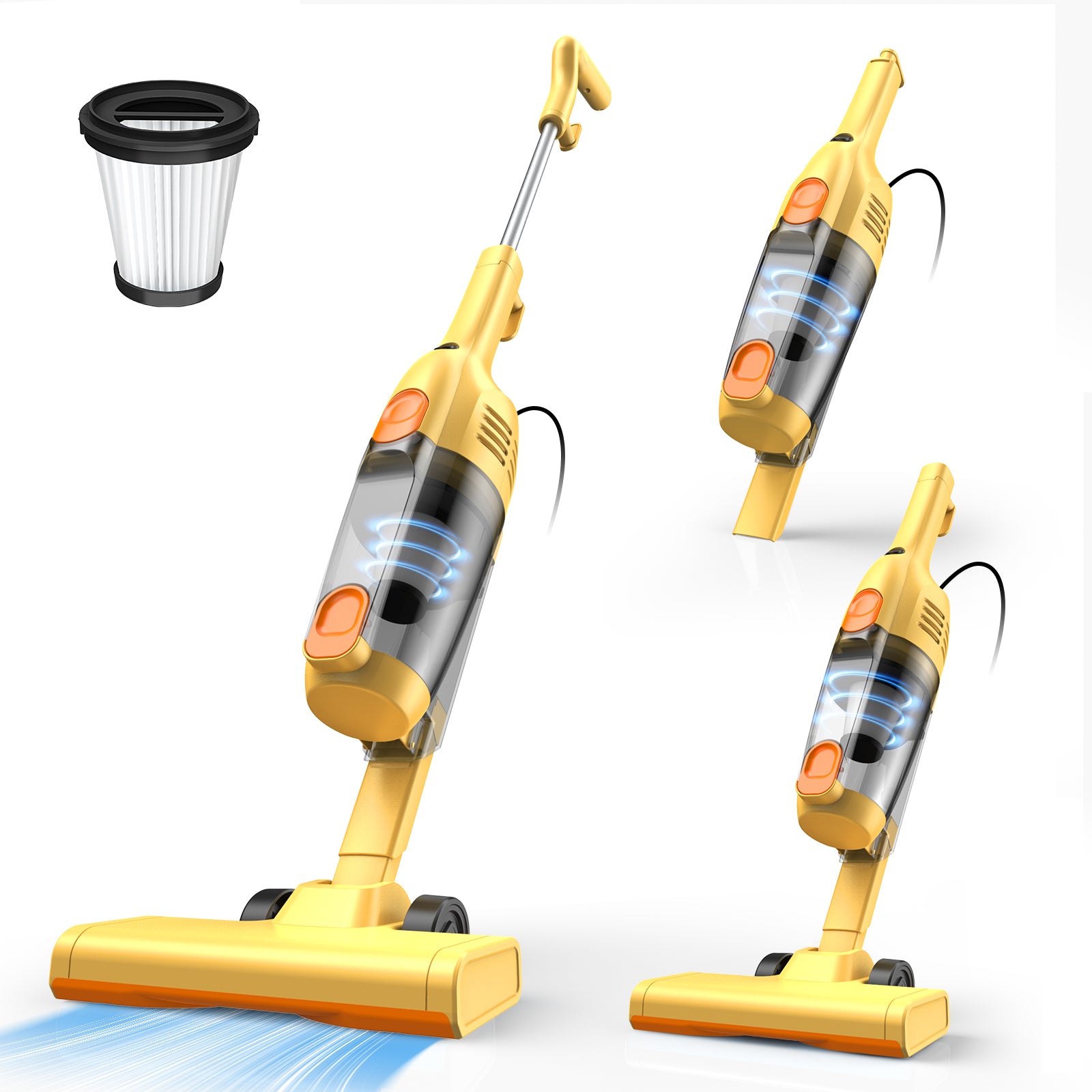 INSE R6X Corded Stick Vacuum Cleaner for Hard floors 15KPa Suction wit
