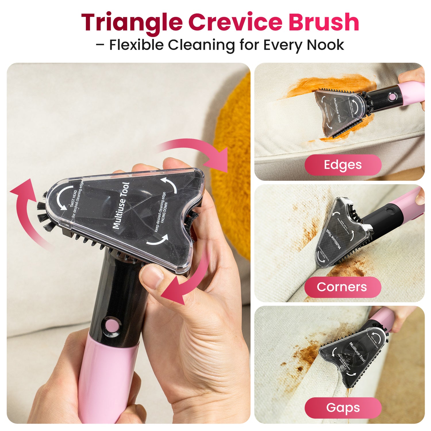mattress vacuuming technique upholstery brush crevice tool