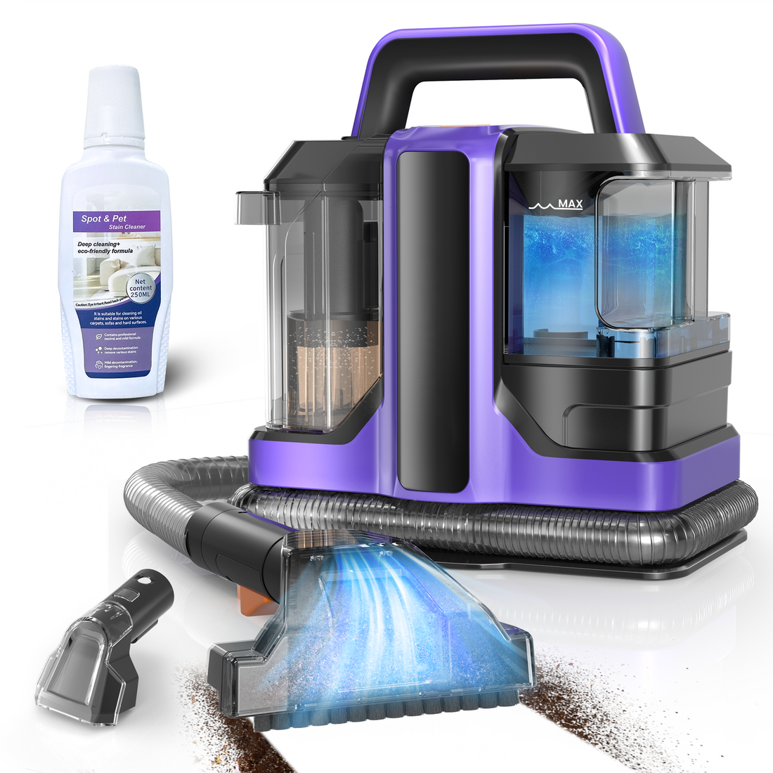 INSE Portable Carpet &amp; Upholstery Cleaner, Spot &amp; Stain Cleaner - Includes 8.5oz Deep Clean Pro Formula, C7
