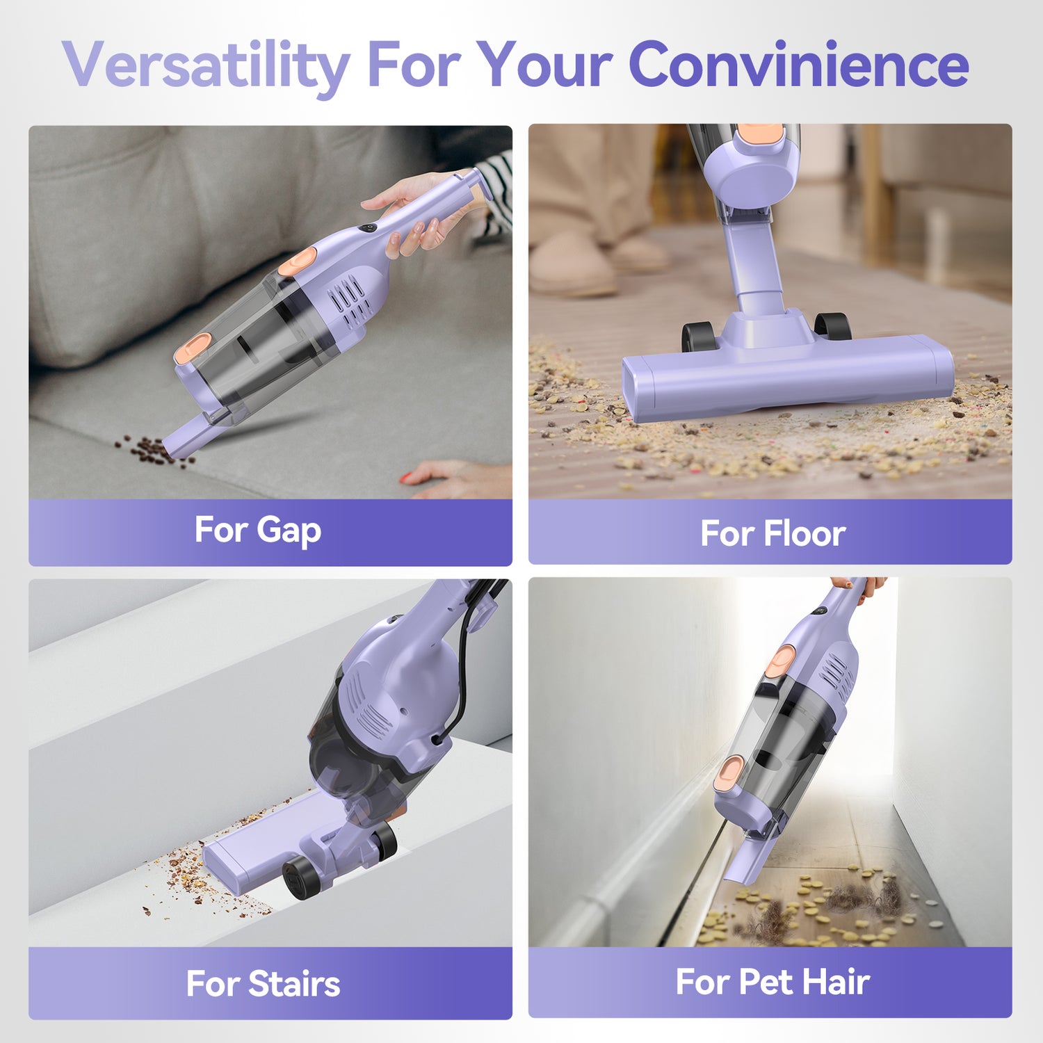 INSE R6X Corded Stick Vacuum Cleaner for Hard floors 15KPa Suction with 600W Motor