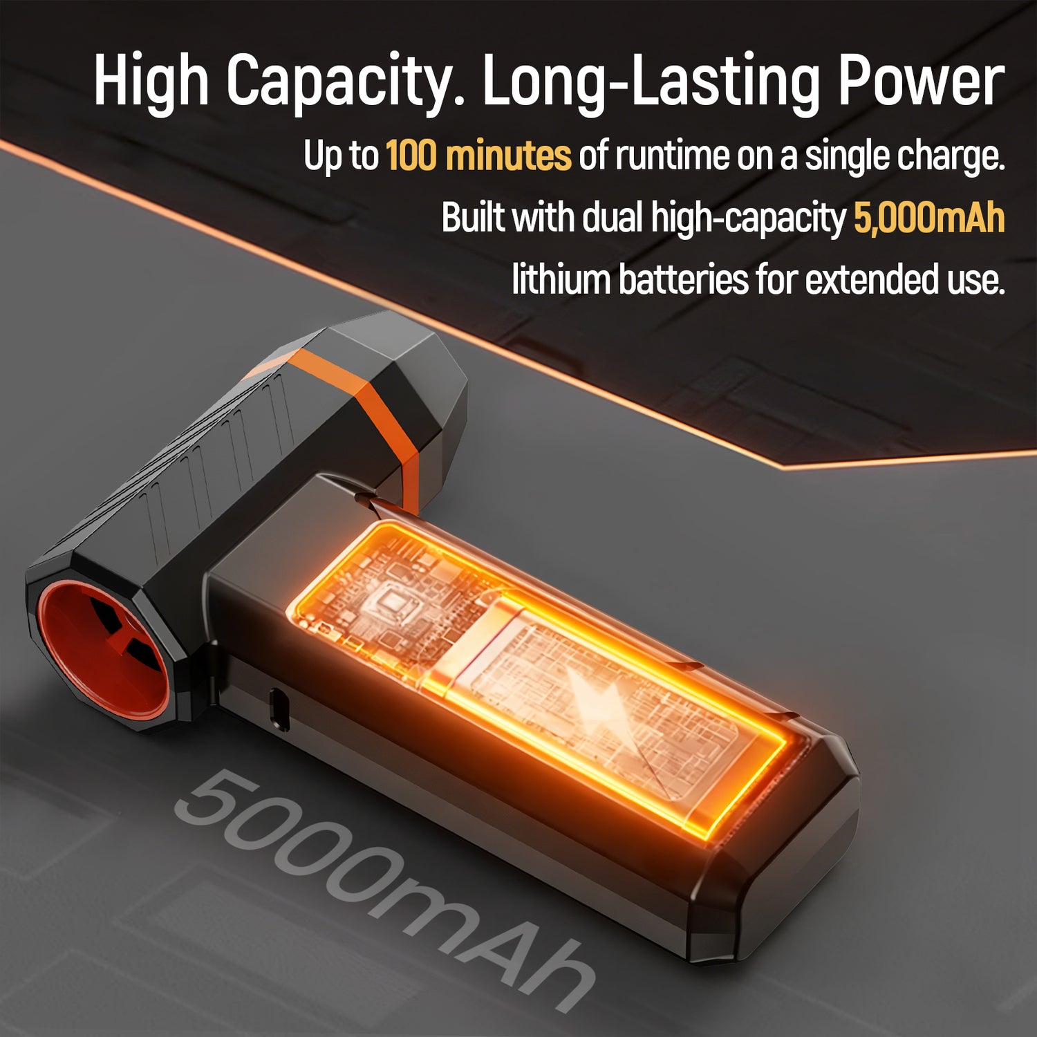 Compressed Air Duster Cordless Leaf Blower, 180000RPM Brushless Motor Violent TurboFan, Electric Air Turbo Duster Blower, 4 Gears Adjustable with LED Light Electric Air Blower for PC, Keyboard, Electronics and Outdoor, Workbench