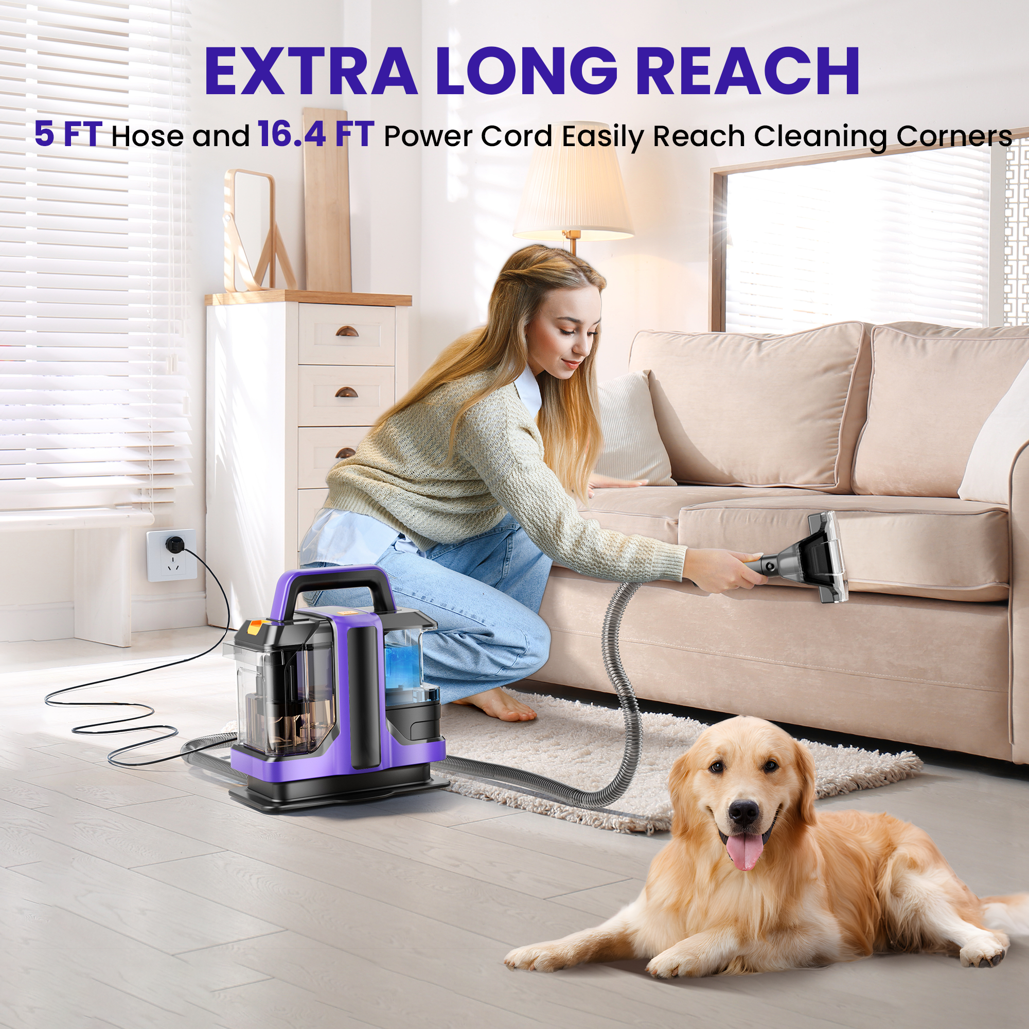 INSE Upholstery Carpet Cleaner Includes 8.5oz Deep Clean Pro Formula, C7