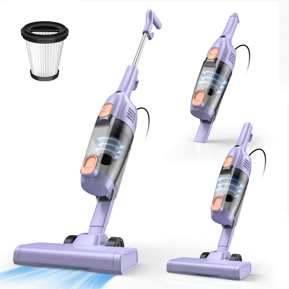 INSE R6X Corded Stick Vacuum Cleaner for Hard floors 15KPa Suction with 600W Motor