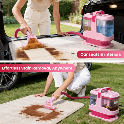 Upholstery Carpet Vacuum Cleaner, 18KPa Suction Spot Cleaning Machine for Pet Stains, Carpets, Sofa, Car Seats, Mattress, with 3 Multipurpose Cleaning Tools, 6&