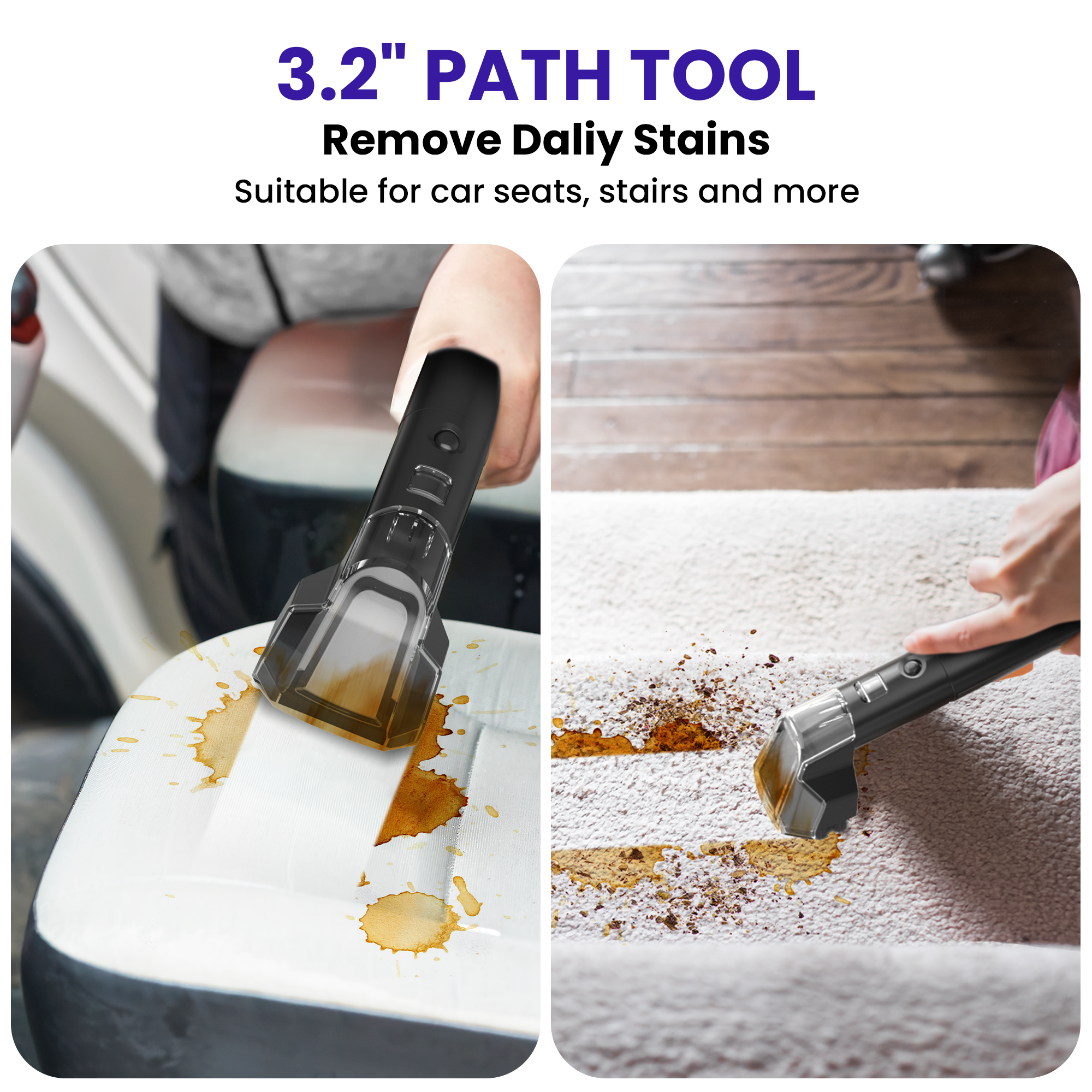 INSE Portable Carpet &amp; Upholstery Cleaner, Spot &amp; Stain Cleaner - Includes 8.5oz Deep Clean Pro Formula, C7