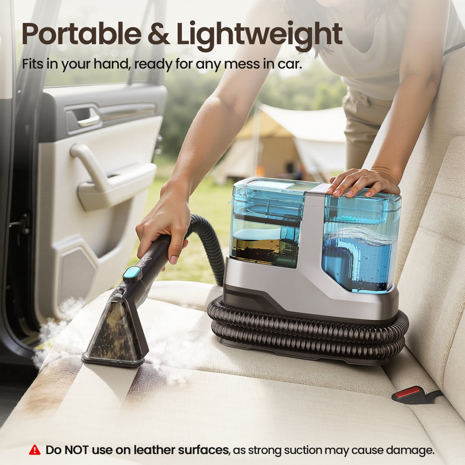 Steam Carpet Cleaner with 18KPa Deep Steam Cleaning, Portable Upholstery Cleaner Machine for Kitchen, Sofa, Pets Stains, Carpet, Car, with 10 Pcs Steam Cleaning Tool Set