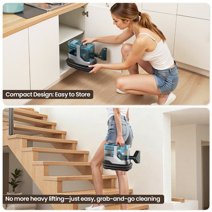Steam Carpet Cleaner with 18KPa Deep Steam Cleaning, Portable Upholstery Cleaner Machine for Kitchen, Sofa, Pets Stains, Carpet, Car, with 10 Pcs Steam Cleaning Tool Set