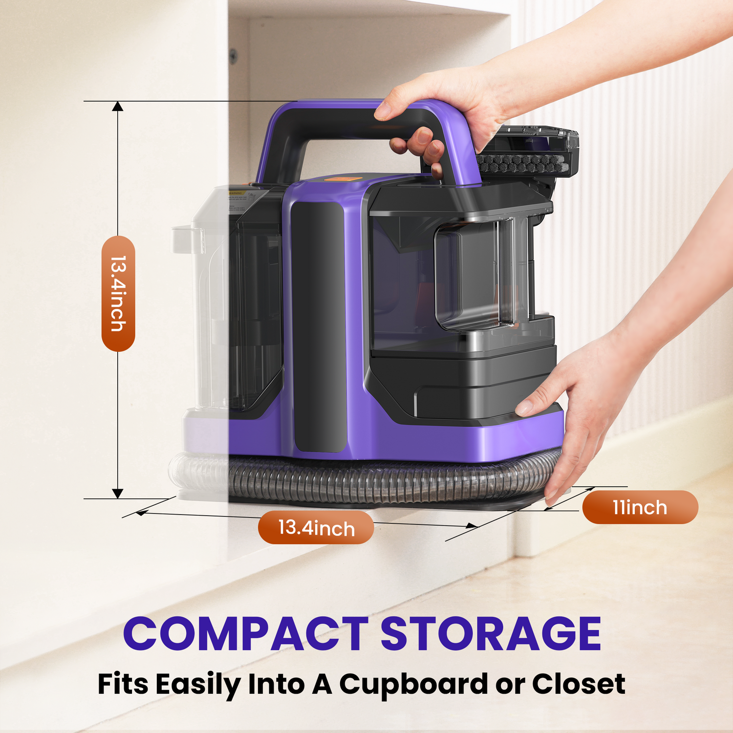 INSE Portable Carpet &amp; Upholstery Cleaner, Spot &amp; Stain Cleaner - Includes 8.5oz Deep Clean Pro Formula, C7