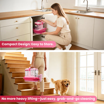 Upholstery Carpet Vacuum Cleaner, 18KPa Suction Spot Cleaning Machine for Pet Stains, Carpets, Sofa, Car Seats, Mattress, with 3 Multipurpose Cleaning Tools, 6&