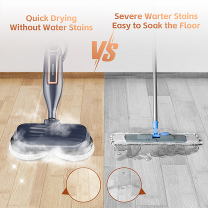 INSE Steam Mop with Rotating Pads, 10 in 1 Scrubbing Steam Vacmop for Kitchen, Hardwood Floor, Marble Floor, VM6