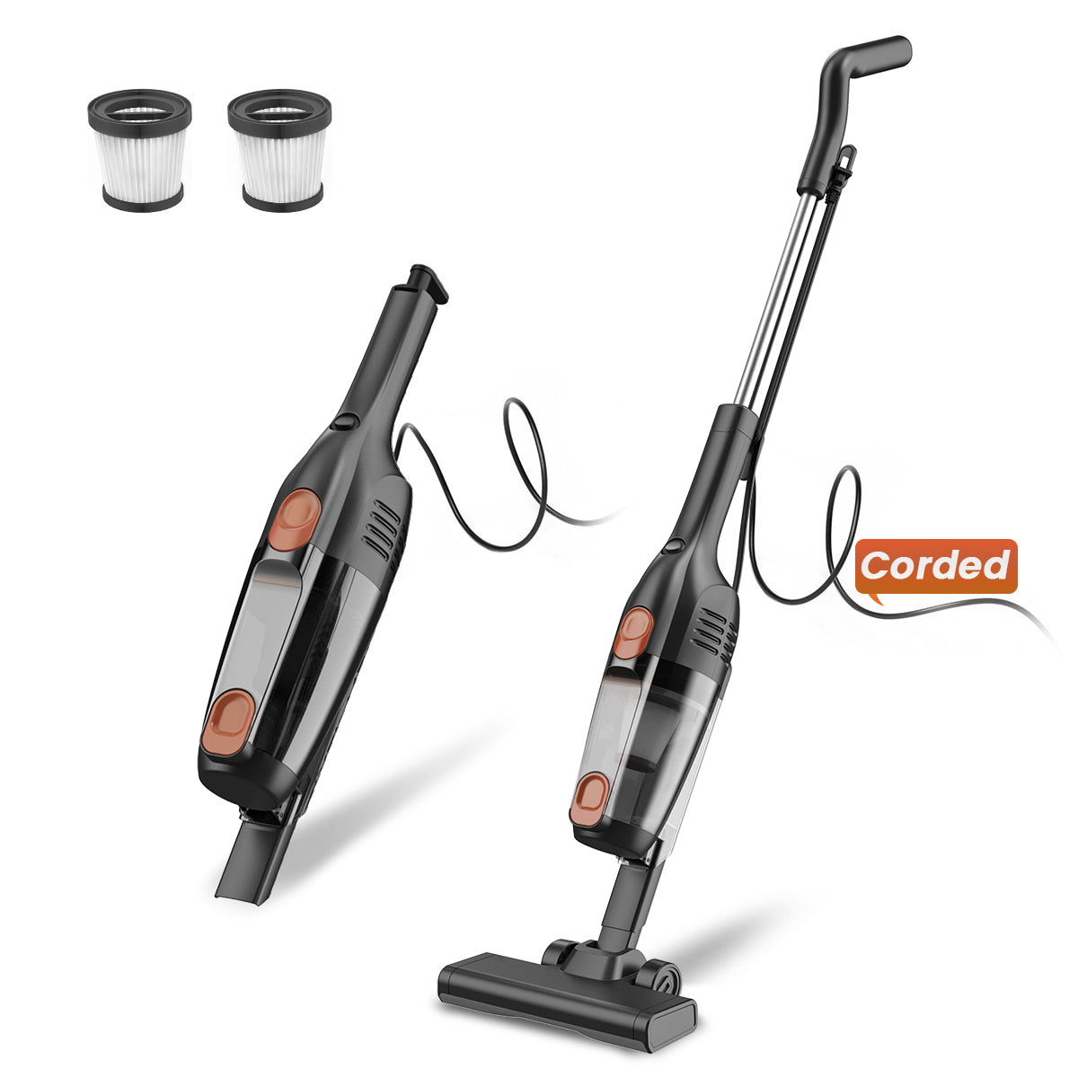 INSE R6X Corded Stick Vacuum Cleaner for Hard floors 15KPa Suction with 600W Motor