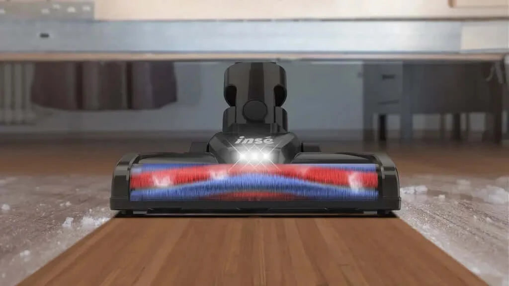 inse n5s lightweight cordless vacuum LED lights on head brush-inselife.com