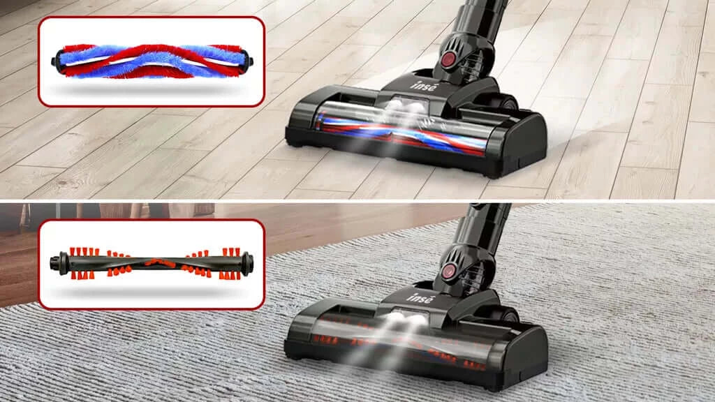 inse n6 lightweight cordless vacuum-with two roller brushes-inselife.com