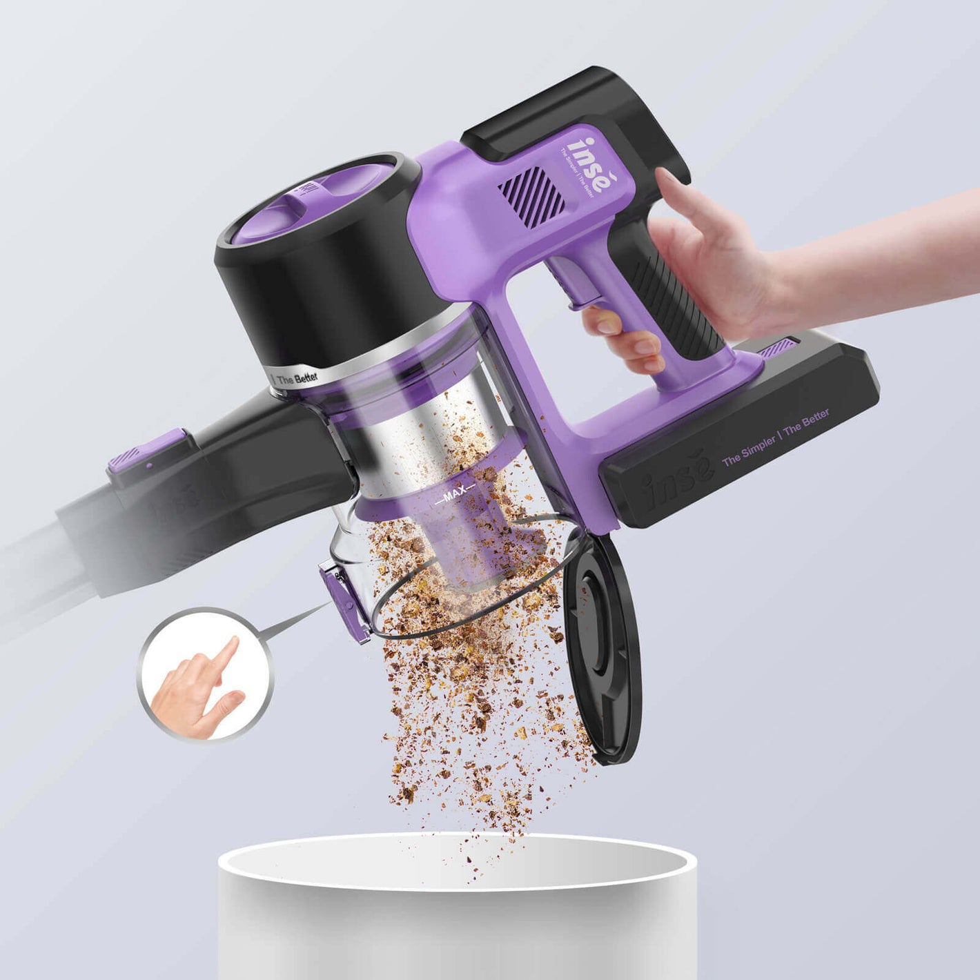 inse s10 cordless vacuum one press to easy empty-inselife.com