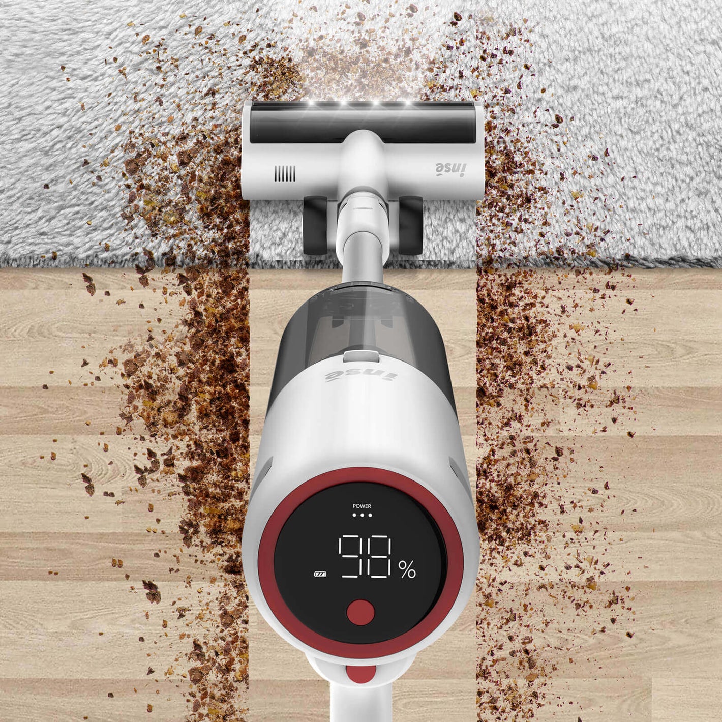 inse v120 cordless suction vacuum for hardwood floor and carpets-inselife.com