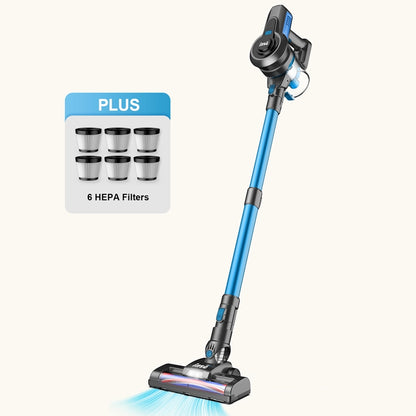 inse n650 cordless vacuum blue with additiontal six filters bundle sale