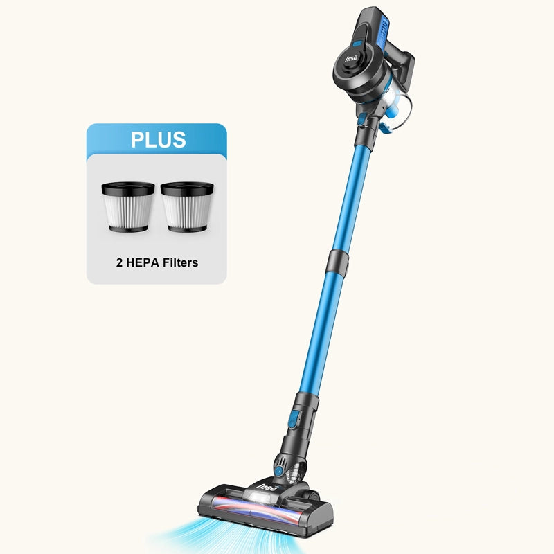 inse n650 cordless vacuum blue with additiontal two filters bundle sale