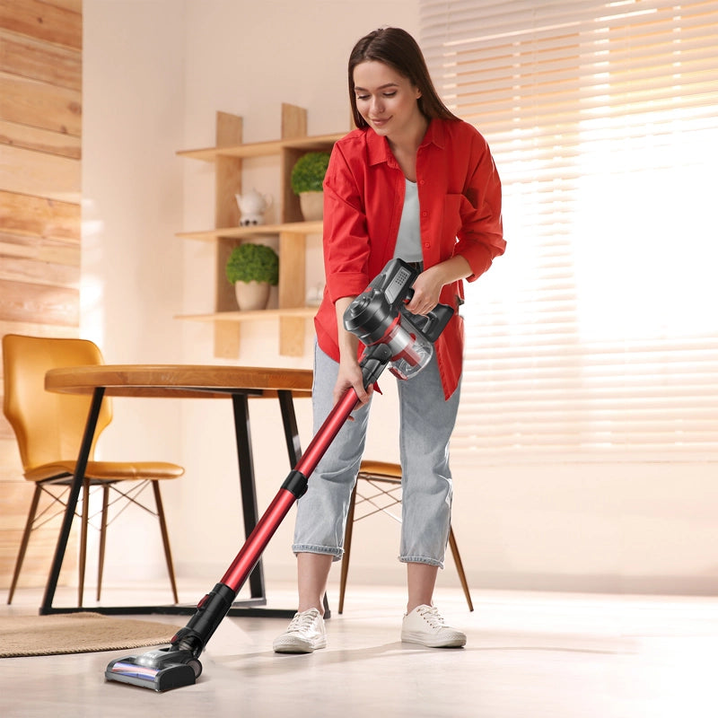 inse n650 cordless lightweight vacuum girl clean the floor
