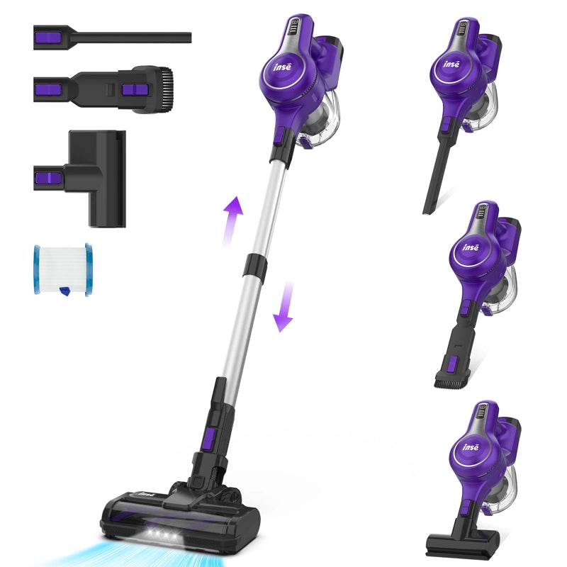 inse s62 cordless stick vacuum purple