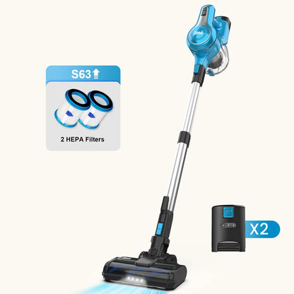 INSE S63 Cordless Vacuum with 2 Batteries 28Kpa Powerful Suction