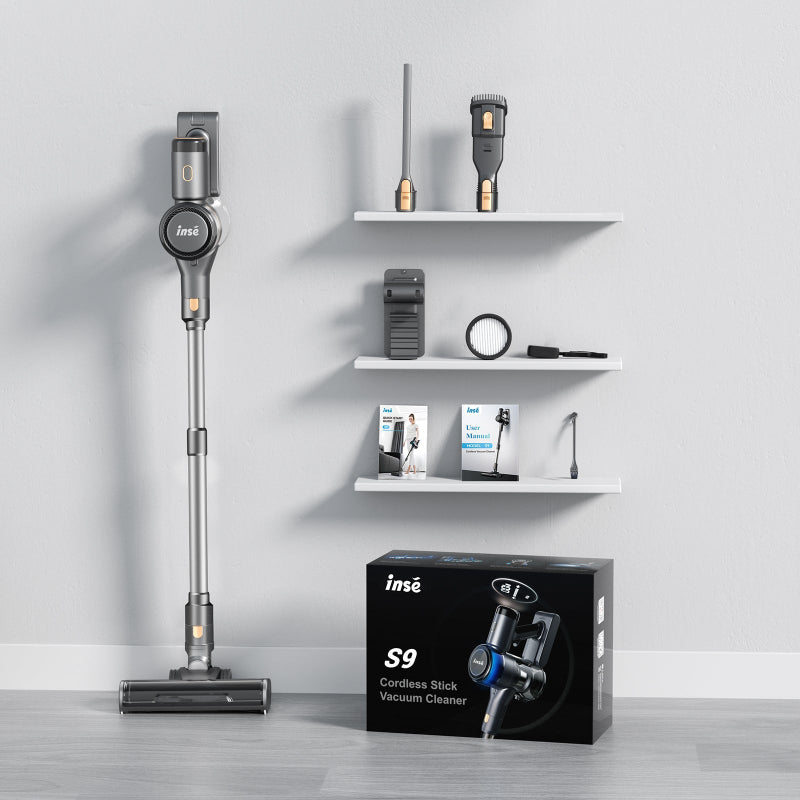 INSE S9X Cordless Stick Vacuum 30Kpa For Carpets With Smart Induction and LED Screen