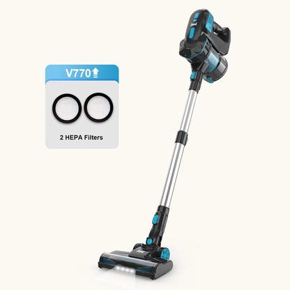 INSE V770 cordless stick vacuum under $100 blue with two filter