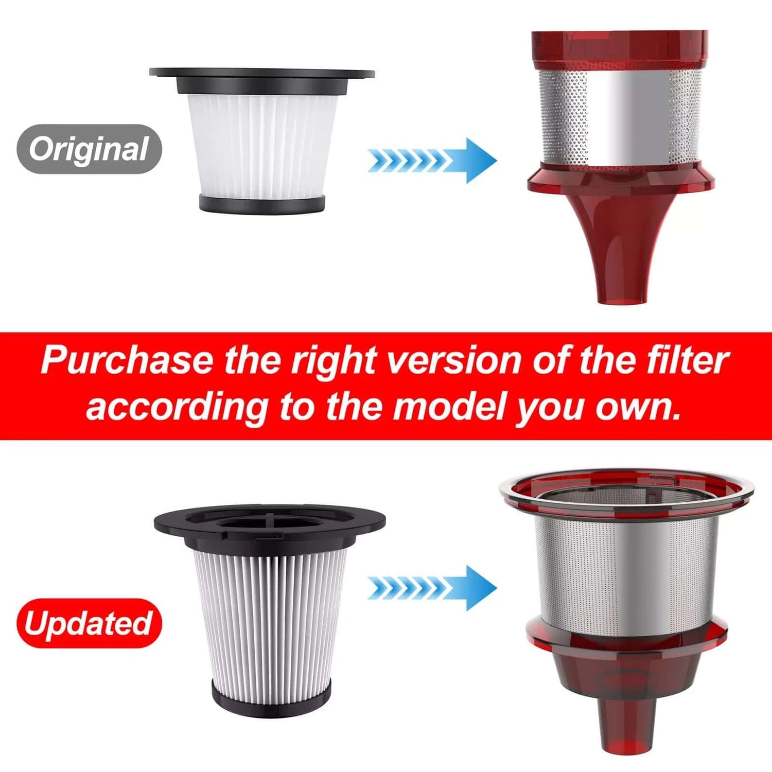 INSE N6/N6S Cordless Vacuum Filters - Updated-comparison-inselife.com