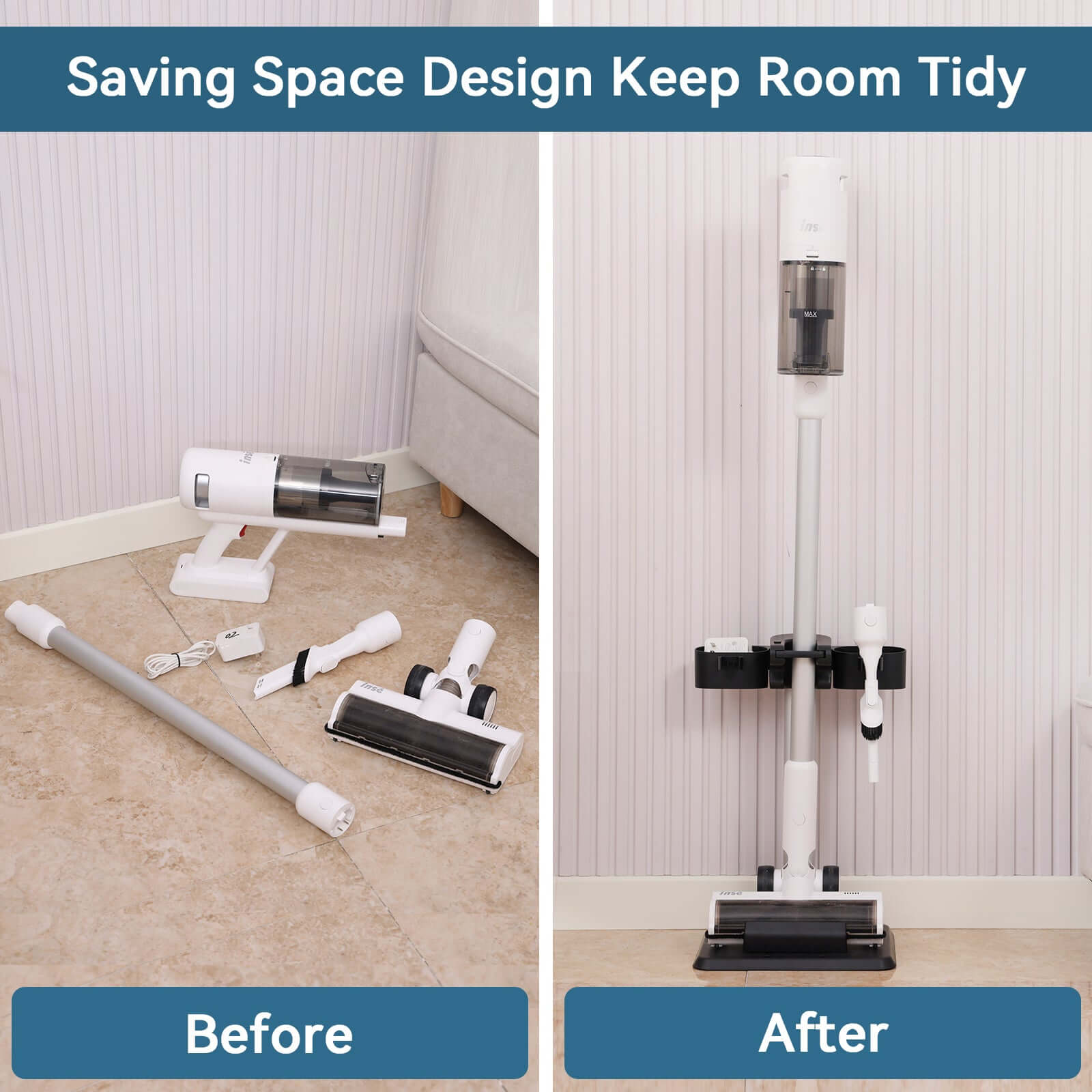 INSE Vacuum Stand for Cordless Vacuums-inselife.com