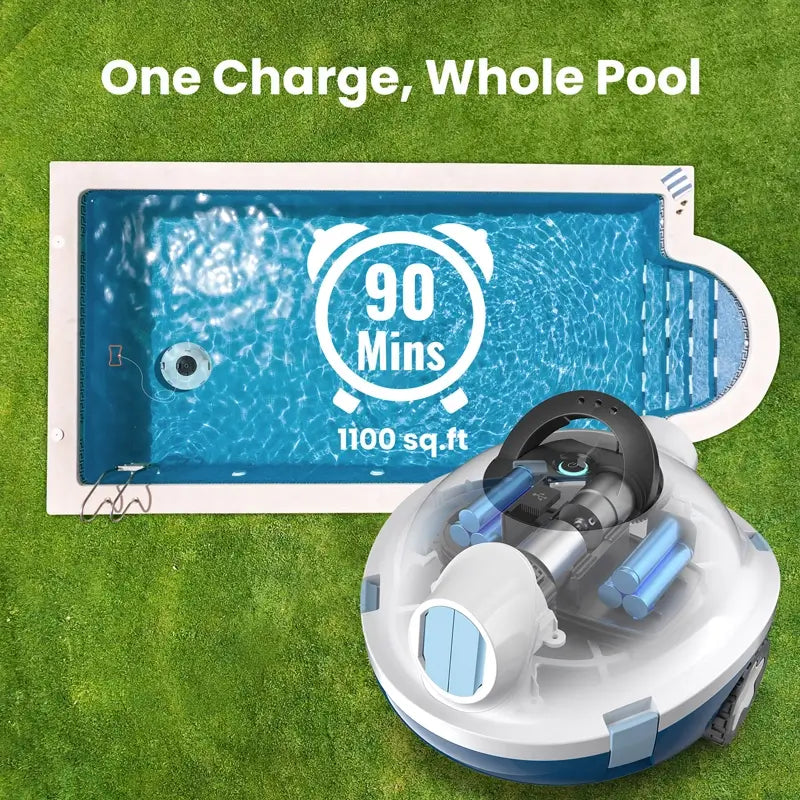 INSE Y10 Cordless Pool Vacuum Robot For Above Ground Pool / Inground Pool