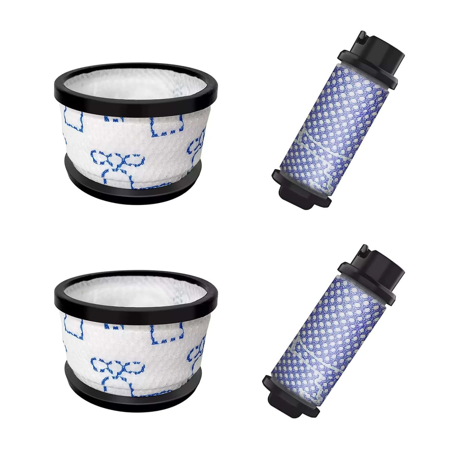 INSE N5/S6/S6P/S600 Cordless Vacuum Filters - OriginalStyle: Cotton Filter-2 Purple and 2 White-inselife.com