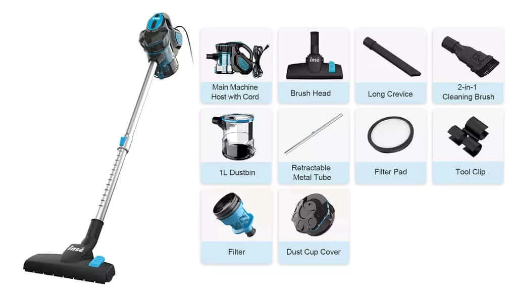 inse i5 corded stick vacuum-all the parts-inselife.com