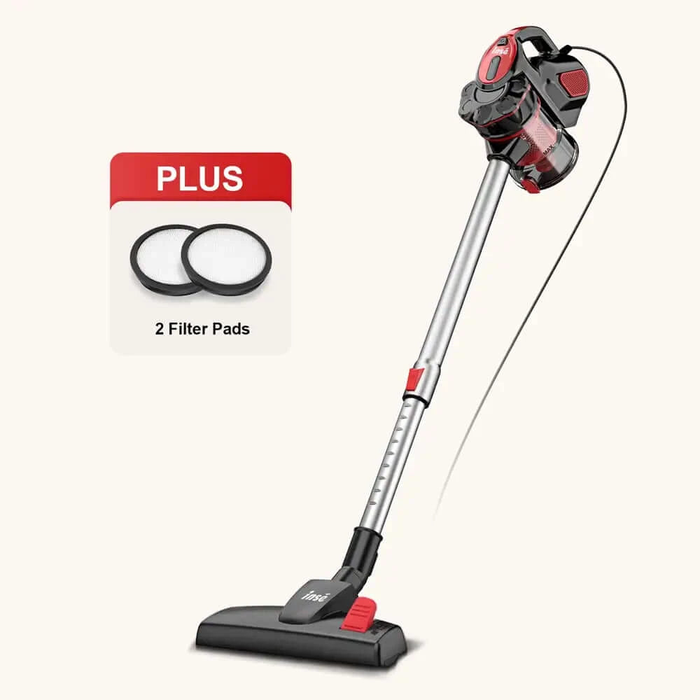 inse i5 corded stick vacuum-red with 2 filter-inselife.com