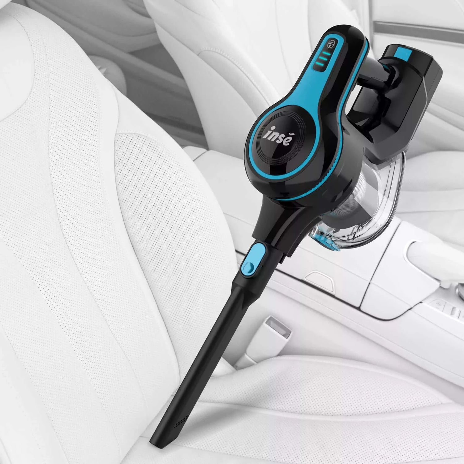 INSE N5S Cordless Vacuum clean the sofa with crevice tool-inselife.com