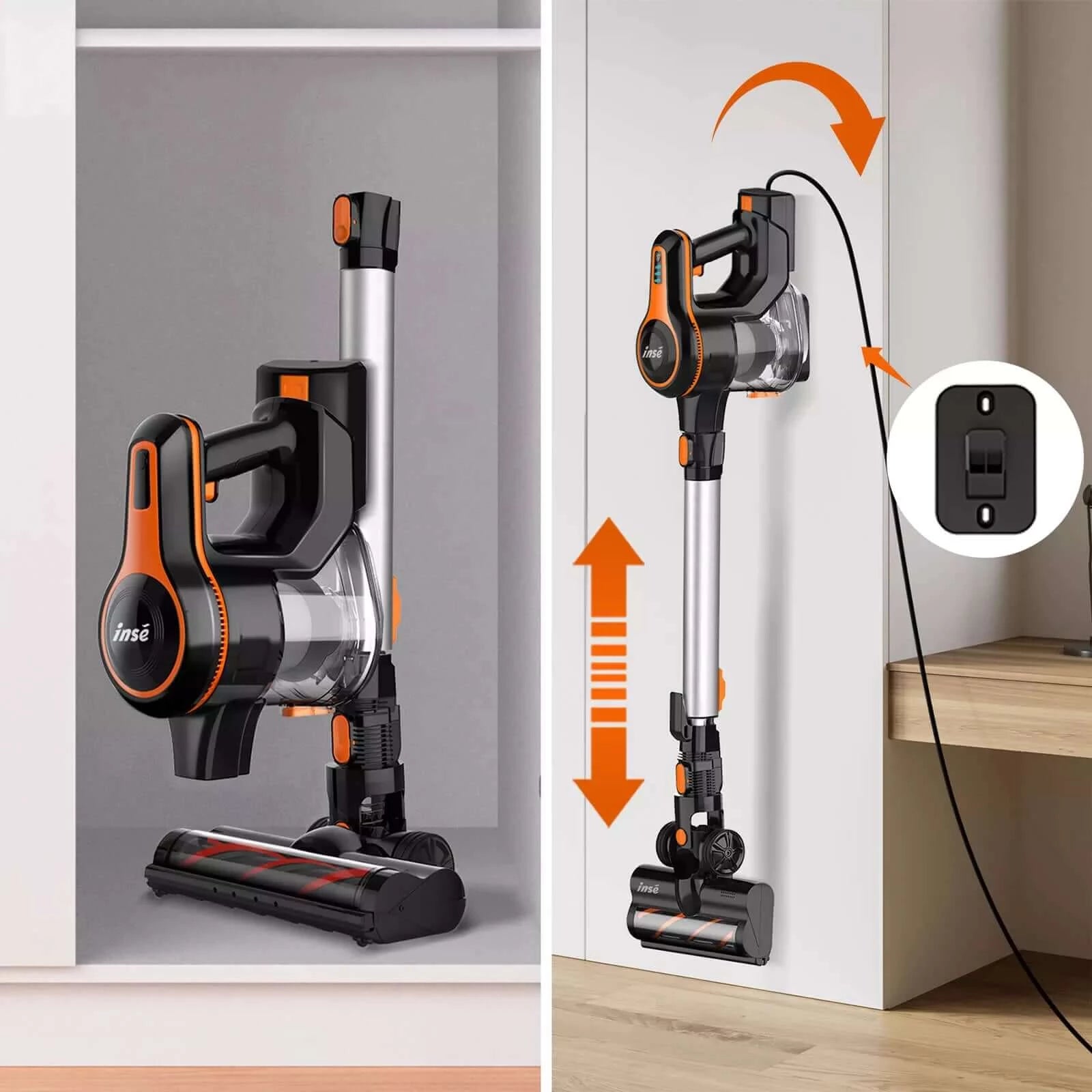 INSE S610 Cordless Vacuum Cleaner 25kpa easily store-inselife.com