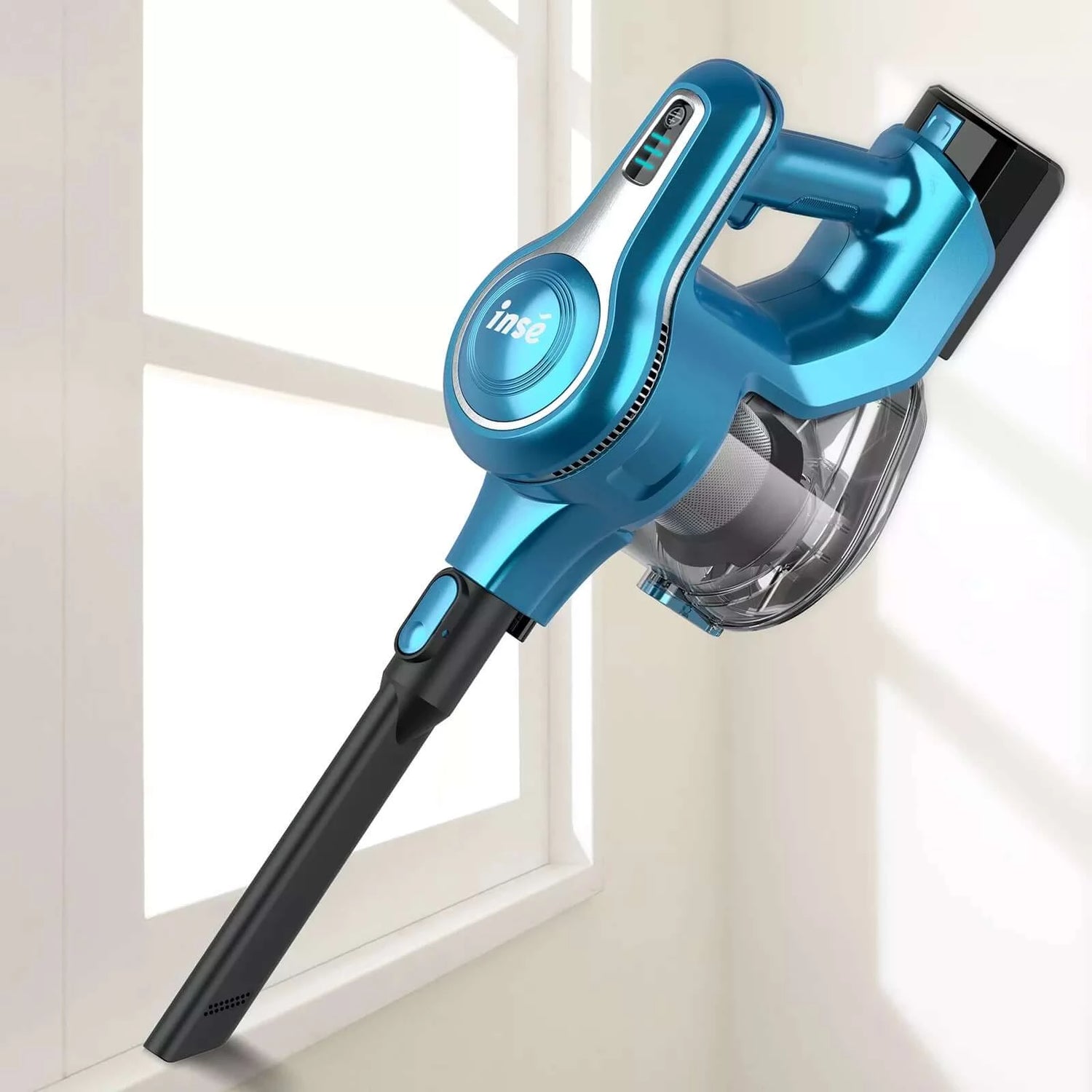 INSE S6P Pro Cordless Vacuum with 2 Batteries clean crevice with crevice tool-inselife.com